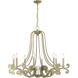 Lombard 8 Light 34 inch Noble Brass Chandelier Ceiling Light