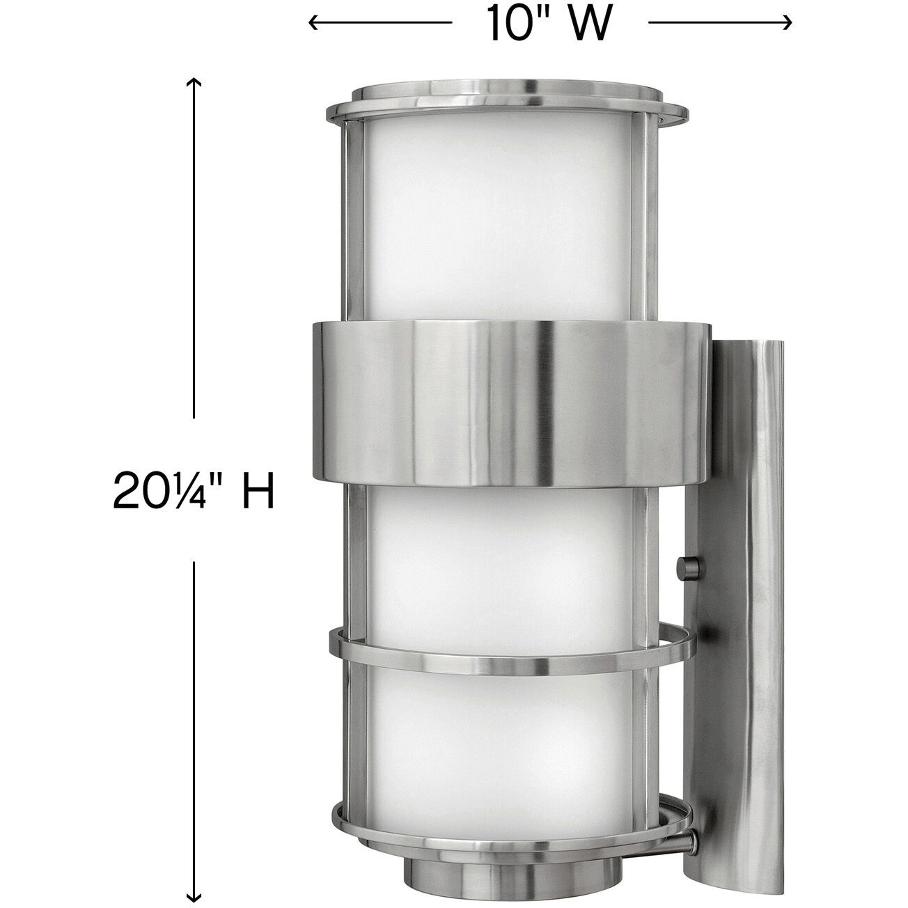 Saturn LED 20 inch Stainless Steel Outdoor Wall Mount Lantern, Large