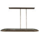 Anne-Marie Barton Remi Linear Pendant Ceiling Light in Mottled Pewter and Warm Walnut
