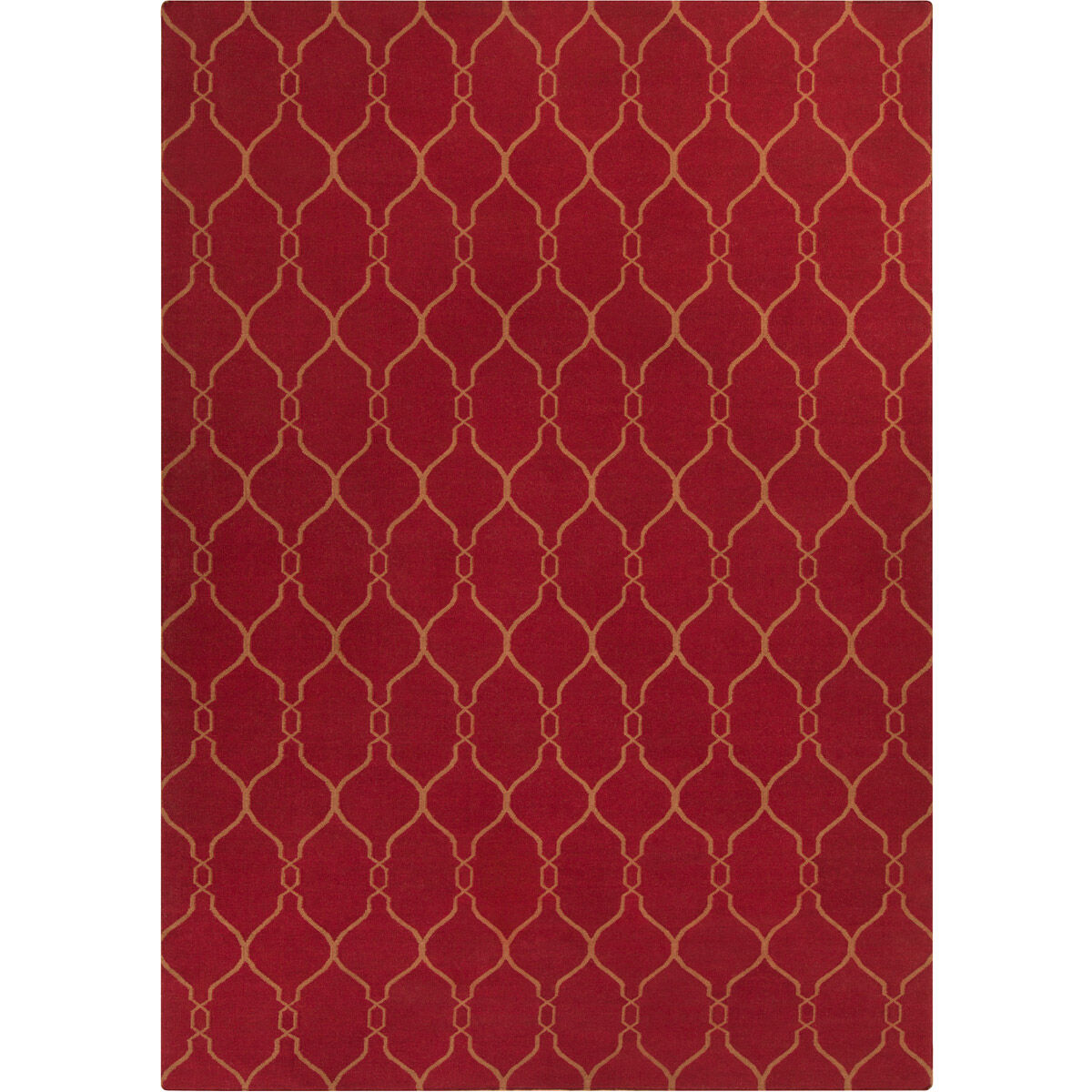 Fallon 156 X 108 inch Dark Red, Camel Rug