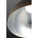 Hemisphere LED 9 inch Gloss Taupe and Aluminum Single Pendant Ceiling Light