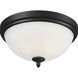 Arshe 3 Light 15 inch Cafe Bronze Flush Mount Ceiling Light