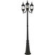 Frontenac 3 Light 84 inch Textured Black Outdoor Post Light