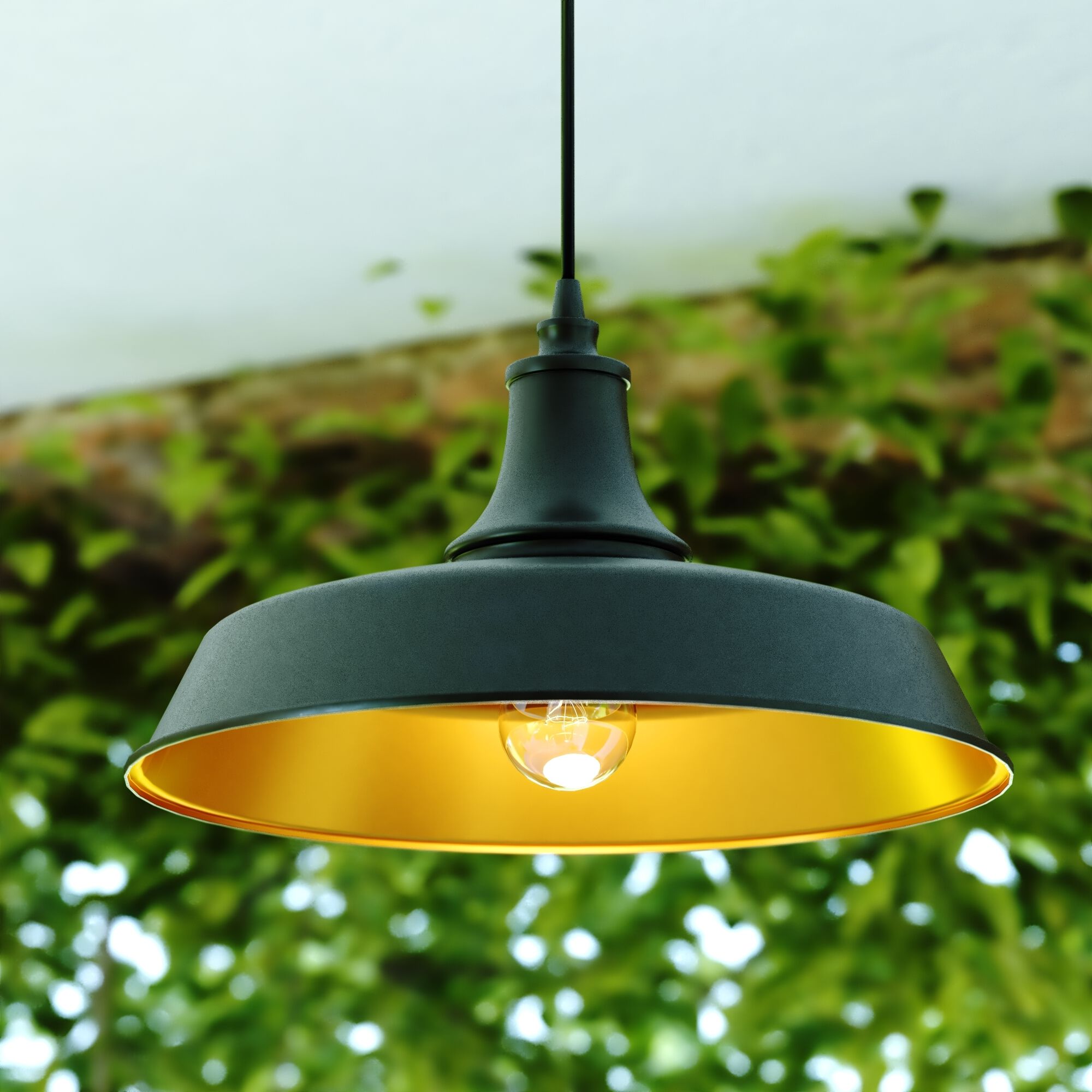 Dorado LED 15 inch Dark Bronze and Light Gold Outdoor Pendant