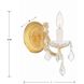 Maria Theresa Sconce Wall Light in Clear Hand Cut, Gold