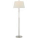 Amber Lewis Griffin 62.5 inch 15.00 watt Polished Nickel and Parchment Leather Floor Lamp Portable Light, Large