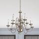 Williamsburgh 12 Light 26 inch Brushed Nickel Chandelier Ceiling Light