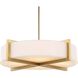 Cresson 4 Light 30 inch Matte Brushed Brass Pendant Ceiling Light