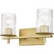 Grayson 2 Light 16 inch Modern Gold Vanity Wall Light