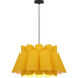 Federica 1 Light 26.8 inch Black Pendant Ceiling Light in Yellow/Ash, WEP Collection