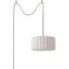 Scallop 1 Light 16 inch Weathered Brass Pendant Swag Kit Ceiling Light