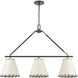 Marion 3 Light 36 inch Oil Rubbed Bronze with Natural Linear Chandelier Ceiling Light