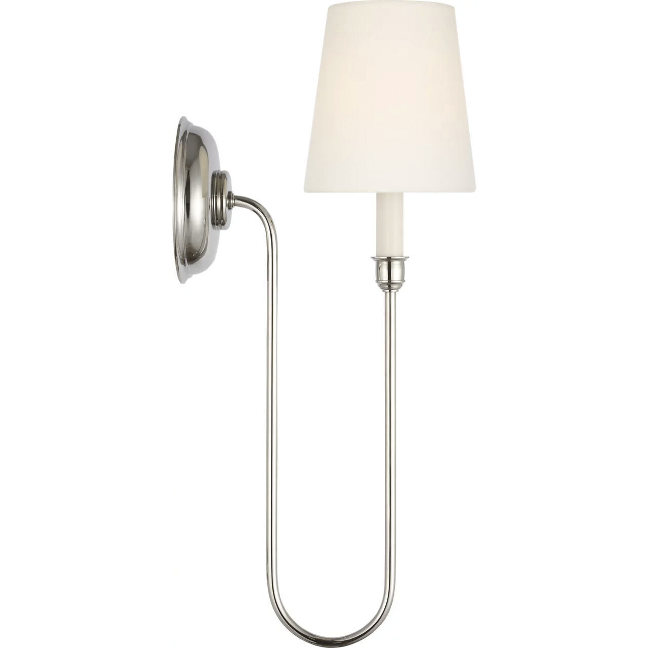Thomas O'Brien Vendome LED 5.5 inch Polished Nickel Deep Arm Sconce Wall Light
