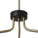 Luna Bella LED 43.5 inch Weathered Brass Chandelier Ceiling Light