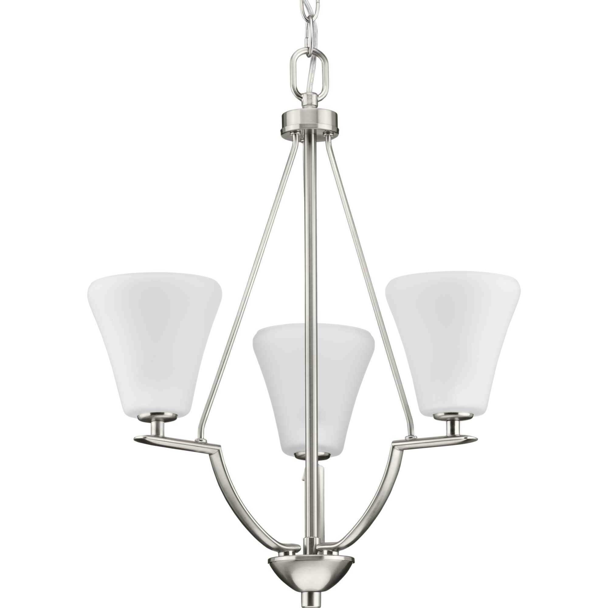 Annette St 3 Light 18 inch Brushed Nickel Foyer Chandelier Ceiling Light