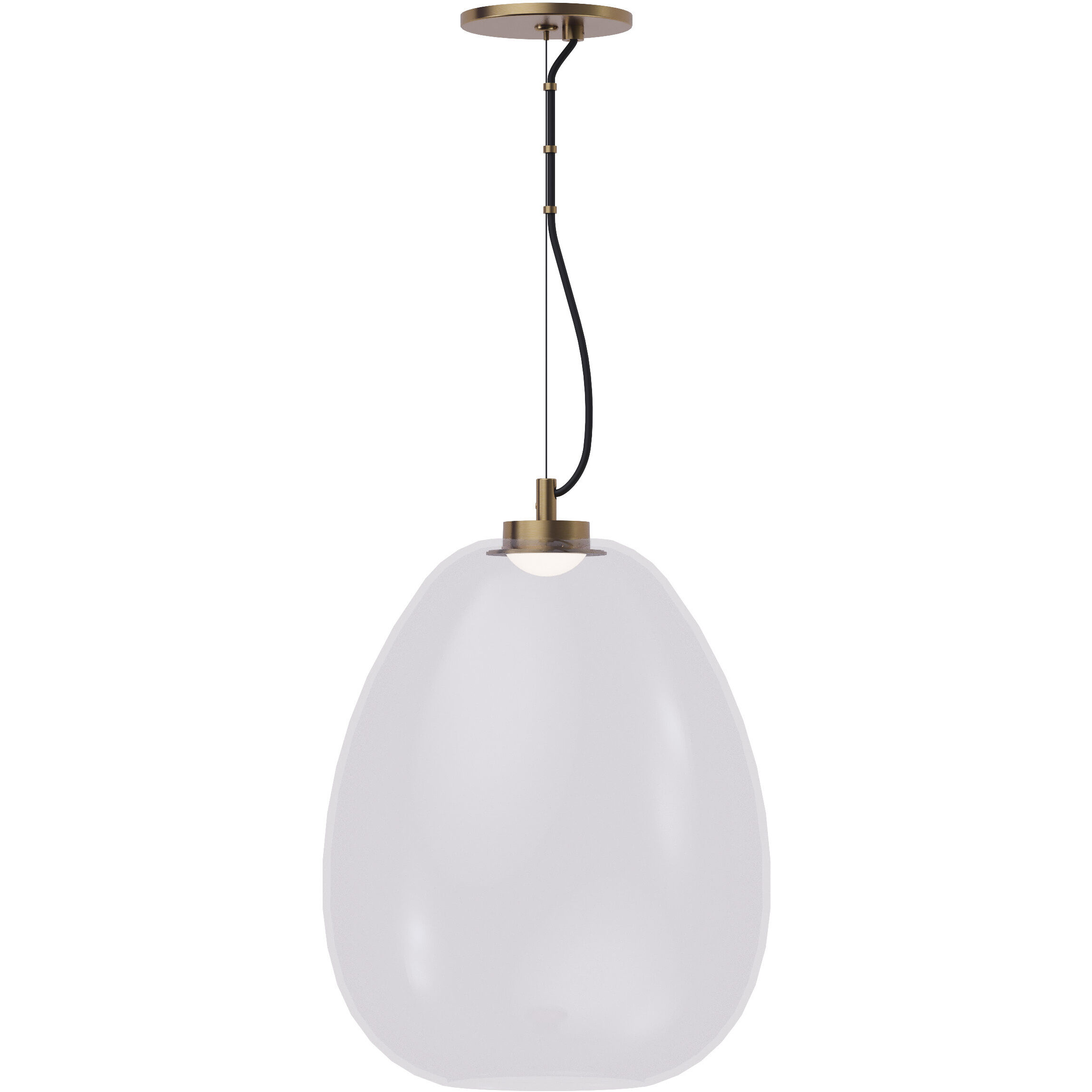 Sean Lavin Kapoor LED Clear/Natural Brass Pendant Ceiling Light, Integrated LED