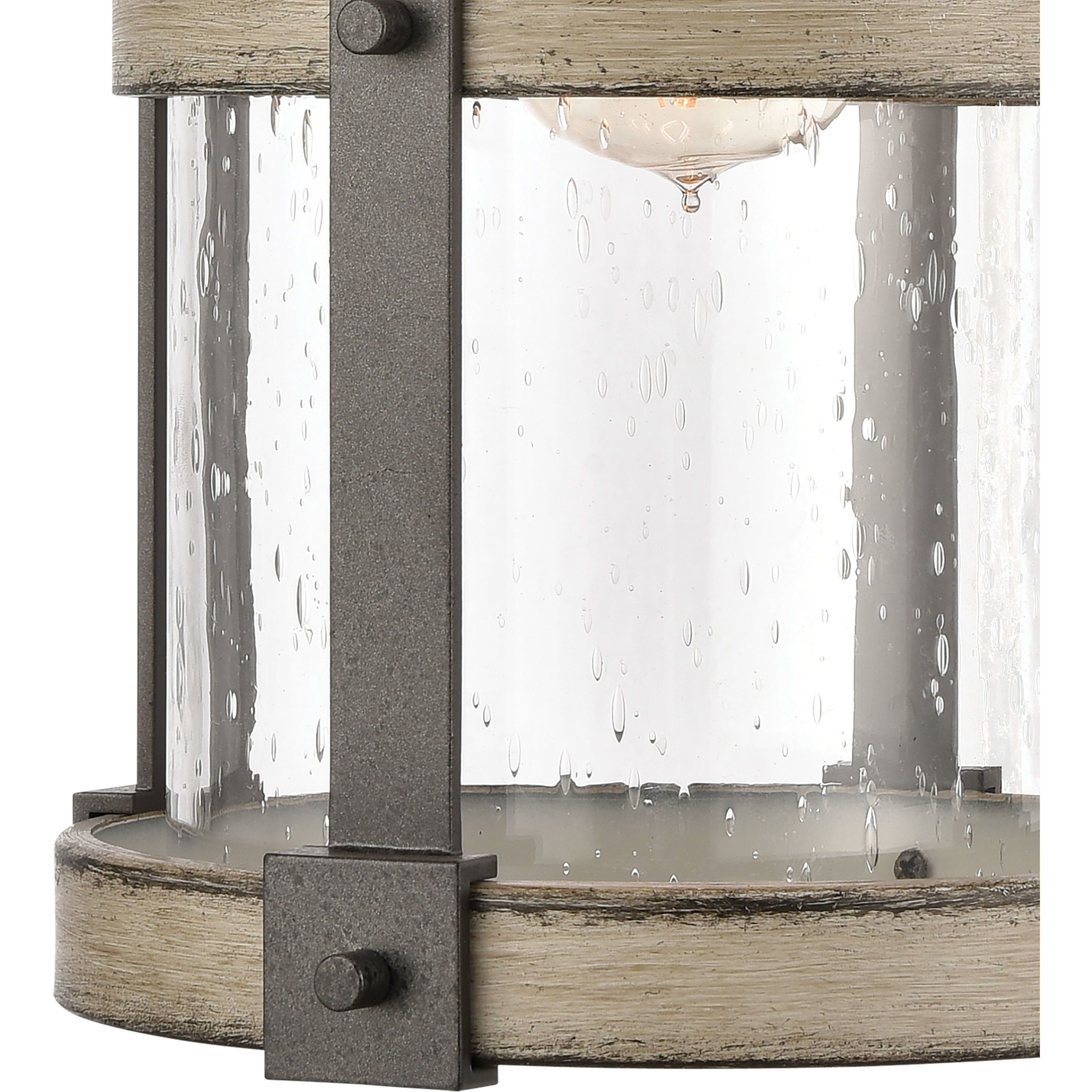 Annenberg 1 Light 16 inch Anvil Iron with Distressed Antiqued Gray Outdoor Wall Sconce