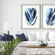 Blue Drift Blue and Turquoise and White Framed Art