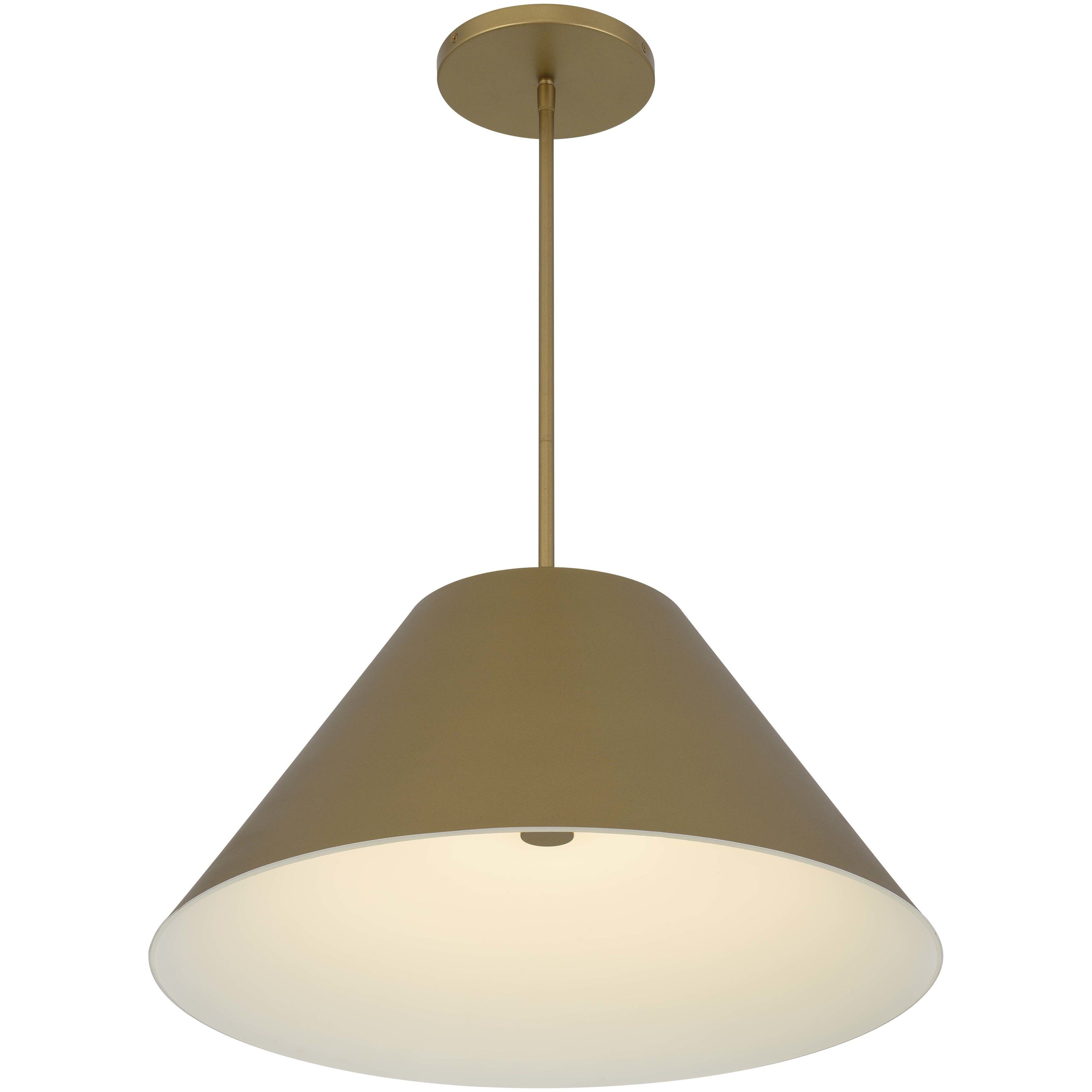 Jaz LED 21.88 inch Painted Brass Outdoor Pendant