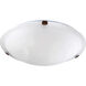 Fort Worth 3 Light 16 inch Oiled Bronze Flush Mount Ceiling Light