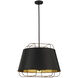Tura 6 Light 24 inch Black Pendant Ceiling Light