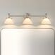 Tremolo 3 Light 33 inch Brushed Nickel and Polished Nickel Vanity Light Wall Light