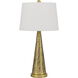 Cusago 27 inch 100.00 watt Antique Brass Table Lamp Portable Light