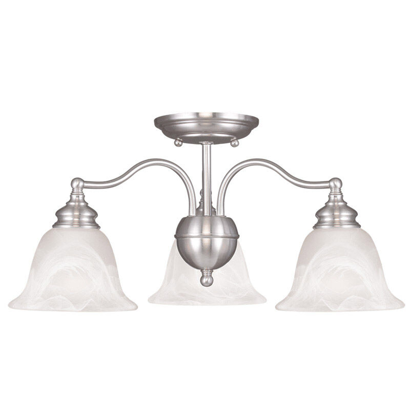 Essex 3 Light 20 inch Brushed Nickel Convertible Dinette Chandelier/Ceiling Mount Ceiling Light