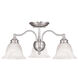 Essex 3 Light 20 inch Brushed Nickel Convertible Dinette Chandelier/Ceiling Mount Ceiling Light