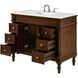 Lexington 42 X 21.5 X 35 inch Walnut Vanity Sink Set