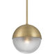 Luniva 1 Light 8 inch Legacy Brass Mini Pendant Ceiling Light
