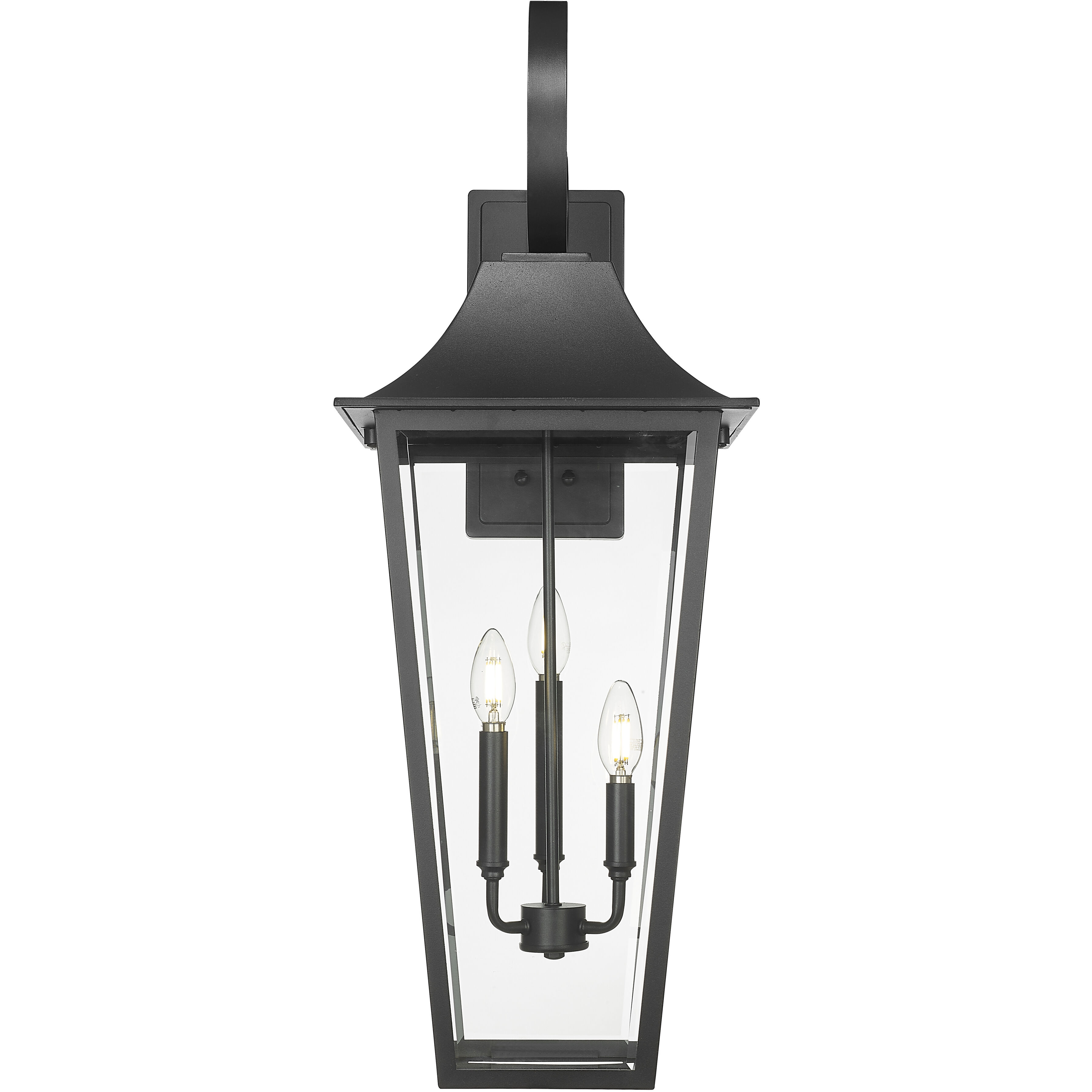Gannon 3 Light 33.25 inch Black Outdoor Wall Light in G9