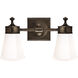 Siena 2 Light 15 inch Bronze Double Bath Sconce Wall Light