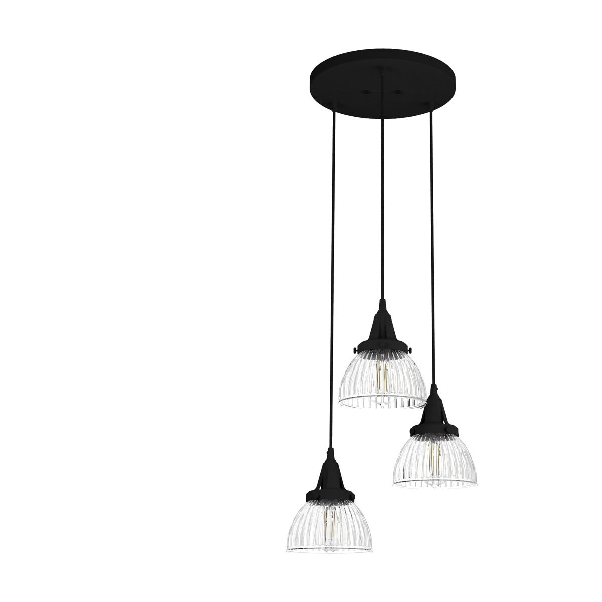 Cypress Grove 3 Light 17 inch Natural Iron Cluster Pendant Ceiling Light