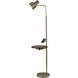 Rowe 56 inch 60 watt Antique Brass Wireless Charging Floor Lamp Portable Light, with Table