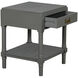 Samantha 20 X 15.75 inch Carbon Gray and Antique Gold Accent Table