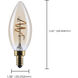 Lumos LED C11 E12 3.5 watt 120 2000K LED, LED Filament