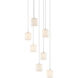 Dove 7 Light 13 inch Silver Multi-Drop Pendant Ceiling Light