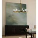Gamma 6 Light 30 inch Brushed Brass Chandelier Ceiling Light
