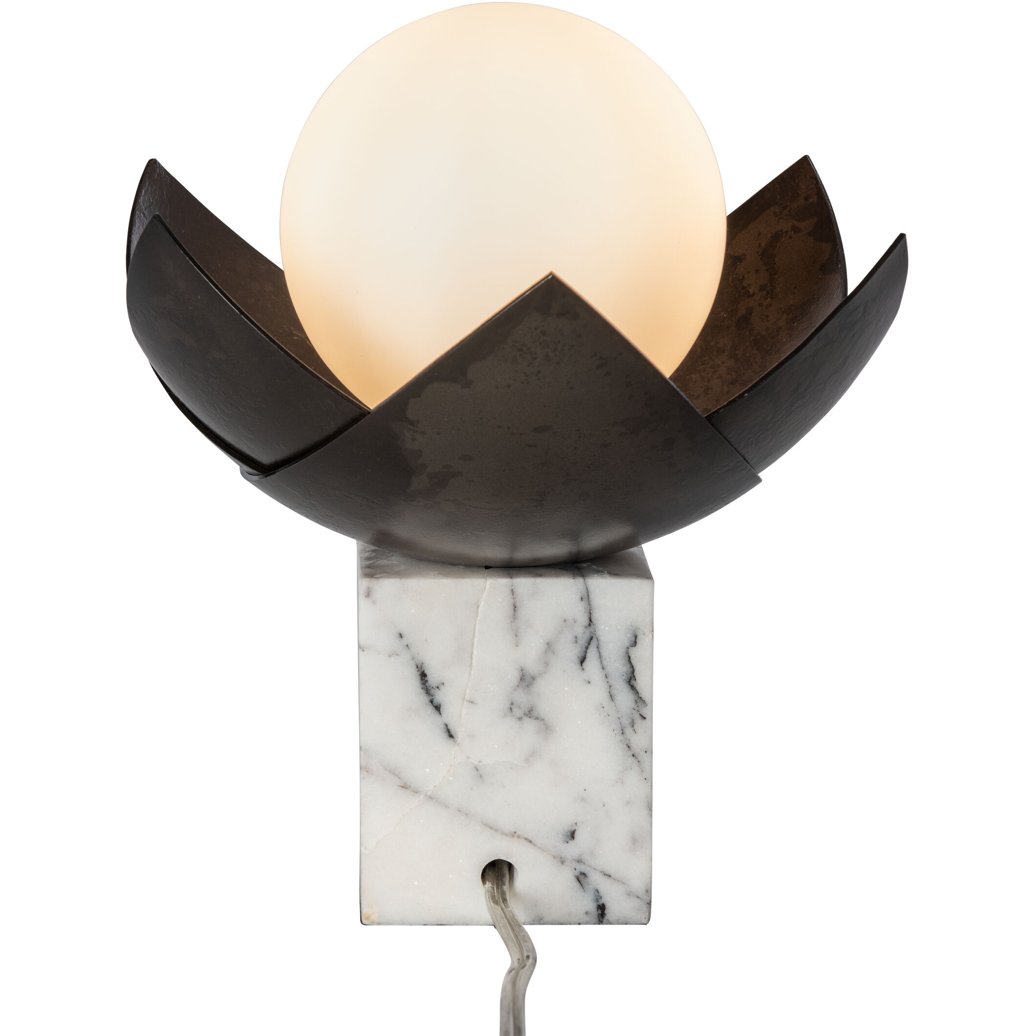 Blossom 10.4 inch 60.00 watt Dark Smoke Mini Table Lamp Portable Light in Lilac Marble