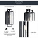 Goson 1 Light 20 inch Black Outdoor Wall Mount, Large