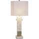 Cameron 35.75 inch 60.00 watt Alabaster and Brass and White Table Lamp Portable Light