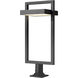 Luttrel LED 32.5 inch Black Outdoor Pier Mounted Fixture
