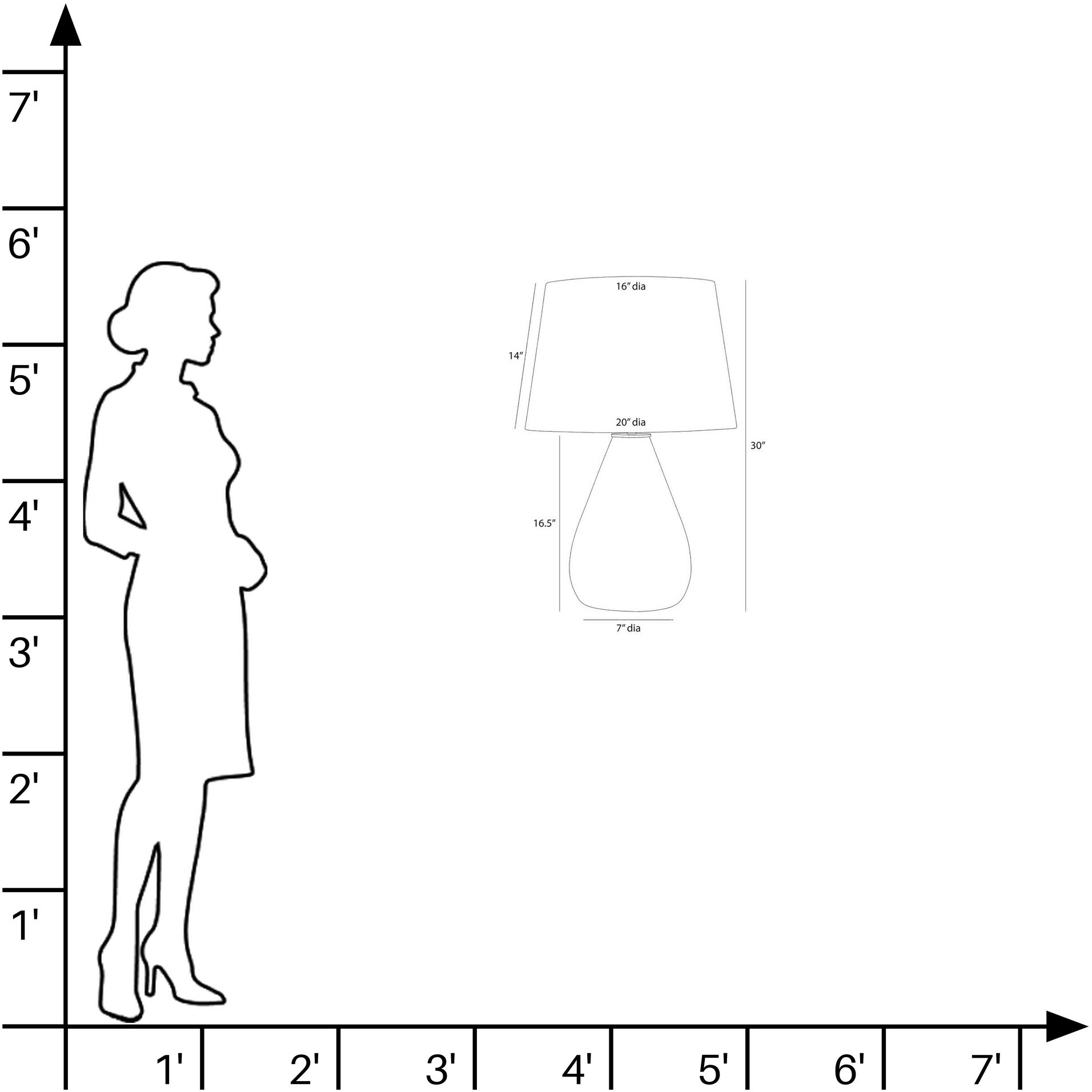 Tiber 30 inch 150.00 watt Clear and Antique Brass Table Lamp Portable Light