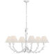 Chapman & Myers Provenz LED 42 inch Plaster White Chandelier Ceiling Light