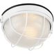 Nauticus Round Dual Mount 1 Light 7 inch White Outdoor Wall Sconce in Incandescent
