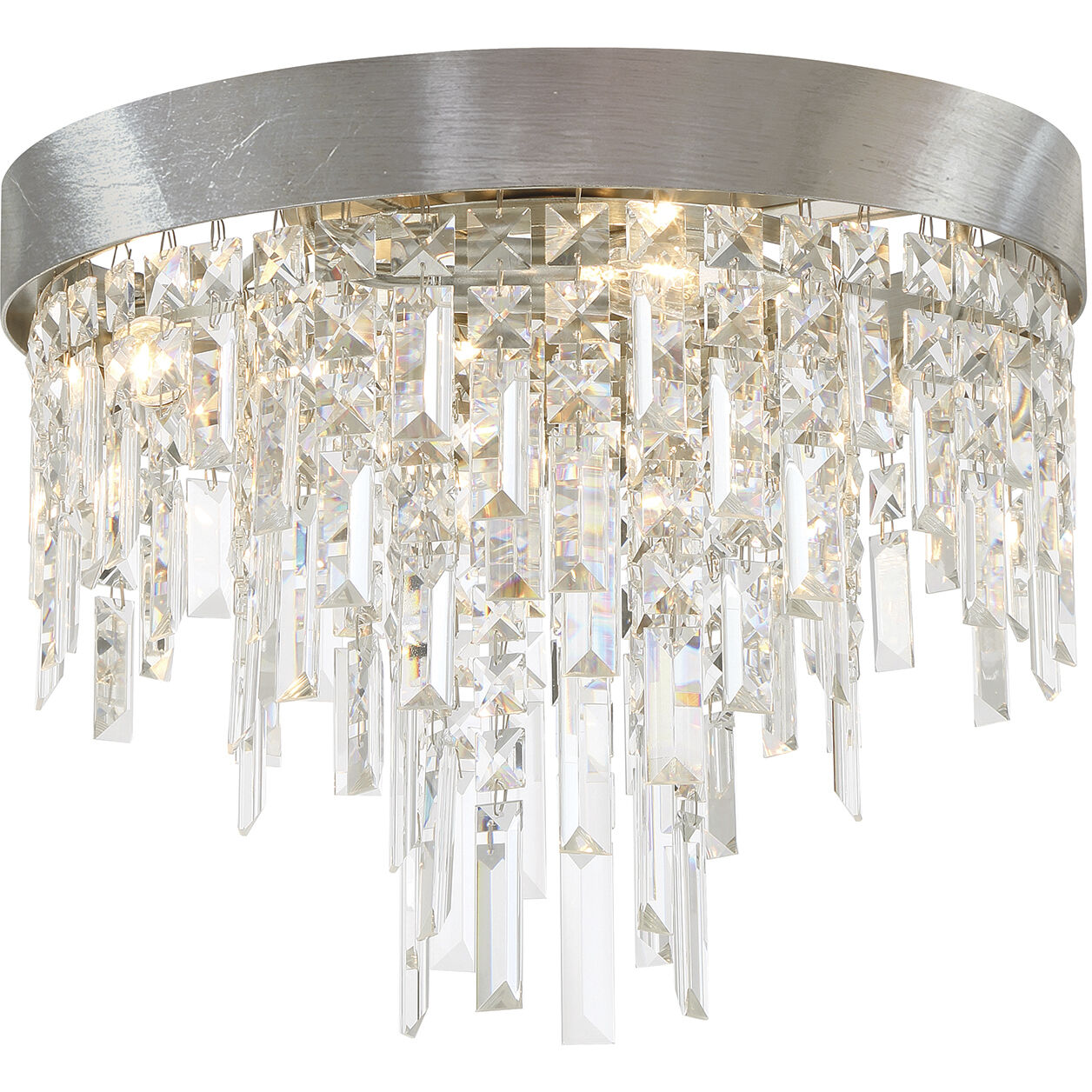 Winfield 4 Light 16 inch Antique Silver Flush Ceiling Light