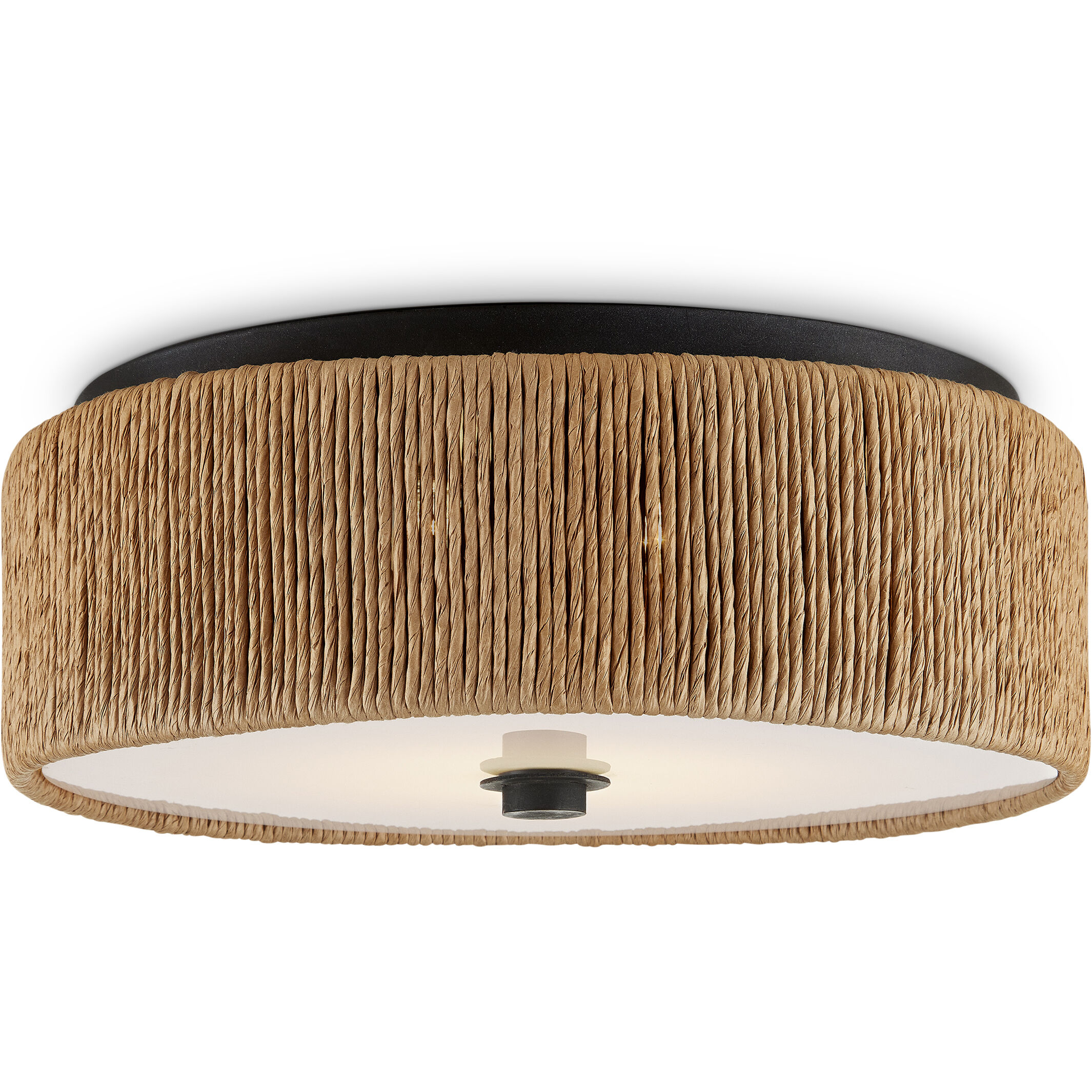 Brownell 1 Light 14 inch Blacksmith/Natural Flush Mount Ceiling Light