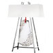 Forever Flora 31.6 inch 7 watt Polished Chrome Table Lamp Portable Light in Red Rope, Red Rope