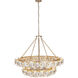 Niu 22 Light 39 inch Coconut Shell Gold / Coconut Shell White Chandelier Ceiling Light